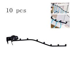 HJYPYJ Magic Hanger,Iron 7 Even Hook Folding Hanger,for Dormitory Wardrobe Space-Saving Organizer Hanger Strong Bearing Capacity/Black / 10 pcs