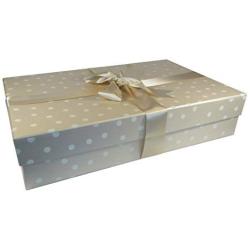 Foster-Stephens, inc Colorful Storage & Preservation Boxes - Baby/Child/Adult- Polka Dot Champagne