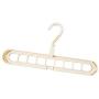 lRICE-home Multi-Function 9-Hole Sliding Clothes Hanger Sorting Drying Rack Hook Organizer - Random Color