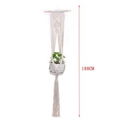 Flosky 3pcs/Set Handmade Macrame Plant Hanger Indoor Outdoor Rope Hanging Basket Net