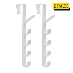 Home-Organizer Tech 5 Layers Over The Door Hook Organizer Rack Hanger Backpack Handbag Door Hook, Pack of 2