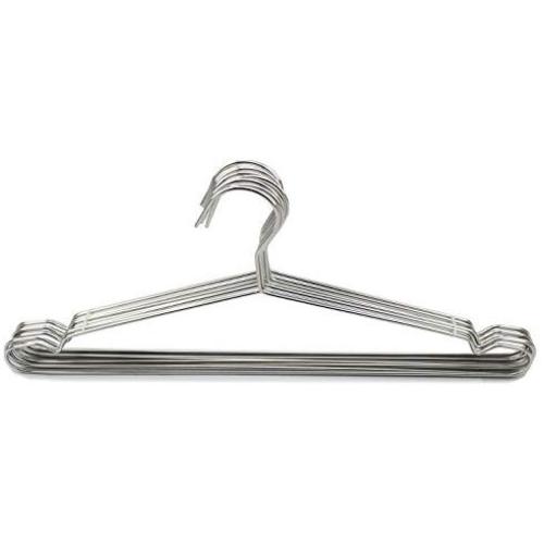 Zicome Set of 10 - Overstretches Stainless Steel Chrome Clothes Coat Shirt Hangers Metal Wire Hangers Heavy Duty Hanging Hanger Organizer