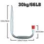 SEVGTY Utility Hooks Garage Hooks Heavy Duty Bike Hooks Ladder Hooks for Garage 8-Pack