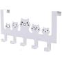 Zonman Cartoon Wall Mounted Bag Hanger Towels Rack Door Hanging Clothes Rack Free Nail Hanger Coat Rack Clothing Hooks (Cute White Cat Hook)