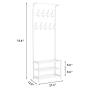 Topeakmart New Coat Rack Metal Coat Clothes Shoes Hat Umbrella Bag Steel Pipe Stand Rack Hanger Hooks