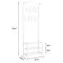 Topeakmart New Coat Rack Metal Coat Clothes Shoes Hat Umbrella Bag Steel Pipe Stand Rack Hanger Hooks