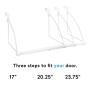 Over The Door Closet Valet- Over The Door Clothes Organizer Rack and Door Hanger for Clothing or Towel, Home and Dorm Room Storage and Organization (White)