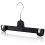 HANGERWORLD 10 Black 11.8inch Plastic Coat Clothes Garment Pants Skirt Clip Hanger HANGERWORLD 10 Black 11.8inch Plastic Coat Clothes Garment Pants Skirt Clip Hanger