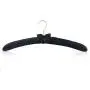 HANGERWORLD 10 Black 17inch Satin Padded Top Coat Clothes Garment Dress Hangers