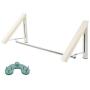 Durable ABS Laundry Clothes Hanger Scarf Drying Rack Wall-Mounted Practical Retractable Organizer Punch Free 2pcs
