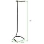 Mind Reader STANDHANG-BLK Free Standing Clothes Rack, Coat Rack, Wall Hanger Stand, Garment Rack Clothing Hanger, Space Saver, Black