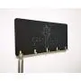 Backyard wooden decor, BBQ utensil hanger for wall, Grill tool holder from wood, Wooden backyard decor, Grill and chill area organizer.
