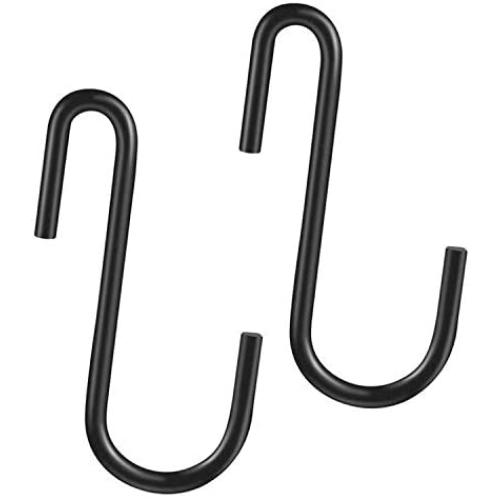 Dreecy 30 Pack S Hooks, Heavy Duty Hangers, Metal Iron Hanger S Hooks Black - for Hanging Pots and Pans, Coffee Mugs, Utensils, Clothes, Jeans, Towels in Kitchen and Closet Shelf
