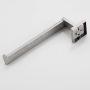 VELIMAX Premium Stainless Steel Hand Towel Holder Square Towel Ring Towel Hanger Wall Mounted for Bathroom Contemporary Style, Brushed Finish, Left Opening