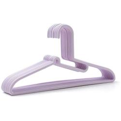 Drying Rack Student Household Non-Slip Hangers Plastic Adult Clothes Support Wardrobe Clothes Hangers Dormitory 20 Pack FANJIANI (Color : Purple)