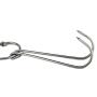 TinaWood 3 PCS 9.4" Stainless Steel Double Meat Hooks Roast Duck Bacon Shop Hook BBQ Grill Hanger Cooking Tools Accessories