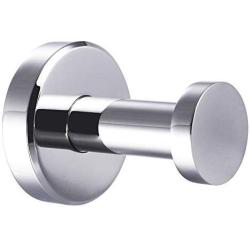 Robe Towel Hook Polished Chrome, APLusee SUS304 Stainless Steel Modern Utility Coat Holder Round Shower Cloth Hanger, Bathroom Kitchen Garage Storage