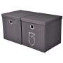 Bothwin Fabric Storage Boxes, Foldable Storage Cubes with Lid Fabric Storage Basket Bins (12