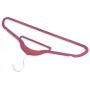 Longlaster 10pcs 450.524.5 Plastic Flocking Clothes Hangers with Rail Wine Red
