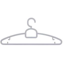 SAASNY Standard Plastic Hangers,[25 Pack] Premium Plastic Hangers with Tie Bar - Heavy Duty -Space Saving & Non Slip - Plastic Suit Hangers,Clothes Hanger (Grey) for Drying and Storage