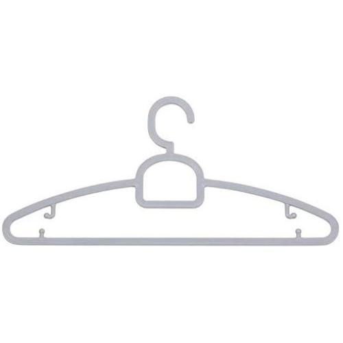 SAASNY Standard Plastic Hangers,[5 Pack] Premium Plastic Hangers with Tie Bar - Heavy Duty -Space Saving & Non Slip - Plastic Suit Hangers,Clothes Hanger (Grey) for Drying and Storage
