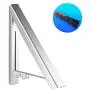 RedSum Retractable Clothes Drying Rack - Easy Installation Wall Mounted or Nail Free Collapsible Clothes Hanger Rack Space Saving Hanging Racks for Laundry Room Organization,Aluminum (Silver)