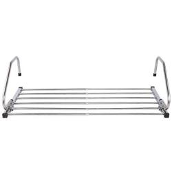 SUIXINSUOYU Stainless Steel Folding Clothes Rack,Window Sills Foldable Clothes Hangers Window Drying Rack Drying Sun Terrace Indoor Shoes Drying Clothes Rack-A