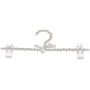 Jili Online 30cm Luxury Pearl Beaded Clothes Hangers Decorative Pants Trousers Clothes Hanger with Clip for Adults - White, 30cm