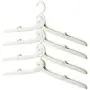 Zmmyr PP Foldable Clothes Hangers Mini Telescopic Travel Folding Hanger Set of 4 (Green)