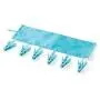 Multifunctional Portable Cloth Hanger Drying Rack Foldable Bathroom Rack Travel Clothespin 6 Clip Hanger Towel Socks Hanger Clip,Sky Blue