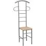 SaiDeKe Home 2pcs Butler Valet Metal Stand Coat Rack Clothes Suit Hanger Chair Brown SaiDeKe Home 2pcs Butler Valet Metal Stand Coat Rack Clothes Suit Hanger Chair Brown
