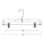 HOUSE DAY 50 Pack 14 inch Clear Plastic Skirt Hangers with Clips, Skirt Hangers, Clip Hangers for Pants,Trouser Bulk Plastic Pants Hangers HOUSE DAY 50 Pack 14 inch Clear Plastic Skirt Hangers with Clips, Skirt Hangers, Clip Hangers for Pants,Trouser Bulk Plastic Pants Hangers