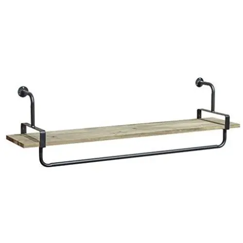 COAT RACK Iron Wood Wall Mounted Retro Hook Wall Hanger Clothes and Shoes Hangers Solid and Durable/Not Rusty/Easy to Clean Living/Bedroom/Study/Bar (85cm, 125cm) COAT RACK Iron Wood Wall Mounted Retro Hook Wall Hanger Clothes and Shoes Hangers Solid and Durable/Not Rusty/Easy to Clean Living/Bedroom/Study/Bar (85cm, 125cm)
