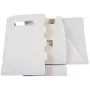 Portable File Folder Organizer, Magazine & Book Storage Boxes with Side Handles, Ivory White Portable File Folder Organizer, Magazine & Book Storage Boxes with Side Handles, Ivory White