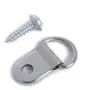 EDCarrying 100 Pack Heavy Duty D Ring Picture Hangers with Screws Single Hole PH-1 (Silver)