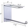 SHDZKJ Clothes Hanger Storage Rack Wall Mounted with Self Adhesive, Stainless Steel Clothes Hanger Stacker with Clips Organize