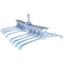 EvaroFly Portable Multi-Functional Magic Folding Hanger, Anti-skidding Rotatable Storage Clothes Hanger, Household Travel Camping -Blue 42x52.5x22.5cm