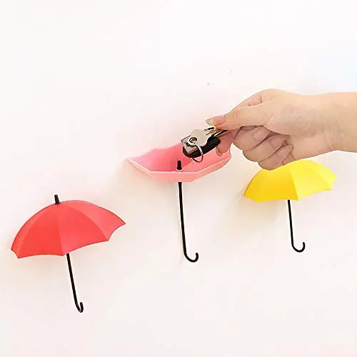 Hot Sale!DEESEE(TM)????????3pcs/set Cute Umbrella Wall Mount Key Holder Wall Hook Hanger Organizer Durable Hot Sale!DEESEE(TM)????????3pcs/set Cute Umbrella Wall Mount Key Holder Wall Hook Hanger Organizer Durable