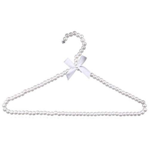 5pcs Random Color Clothes Hanger Plastic Pearl, Closet Space Saver Clothes Dress Coat Storage Rack