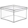 Design Ideas Lookers Box, 8.3" x 8.3" x 5" Soft Vinyl Storage Bin with Lid, Clear PVC Plastic with Metal Wire Frame (Extra Large) Design Ideas Lookers Box, 8.3" x 8.3" x 5" Soft Vinyl Storage Bin with Lid, Clear PVC Plastic with Metal Wire Frame (Extra Large)