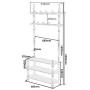 Cxjff Free Standing Coat Rack Clothes Hat Stand Hanger 3 Layers Shoes Shelf Solid Wood 11 Hooks, 80 29.5 165CM (Color : Brown)