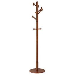 MG Coat Hooks Clothes hanger floor solid wood coat rack floor bedroom hanger single pole vertical shelf simple imported environmentally friendly solid wood Dimensions: D: 400mm, H: 1800mm (Color : A)