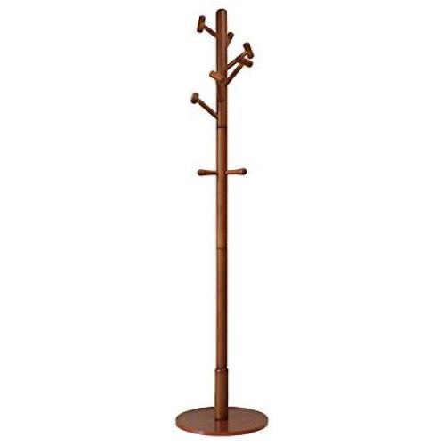 MG Coat Hooks Clothes hanger floor solid wood coat rack floor bedroom hanger single pole vertical shelf simple imported environmentally friendly solid wood Dimensions: D: 400mm, H: 1800mm (Color : A)