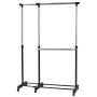 Extendable Storage LaundryCloset Stick Hanger Rolling Clothes Holder Rack Adjustable Drying