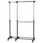 Extendable Storage LaundryCloset Stick Hanger Rolling Clothes Holder Rack Adjustable Drying