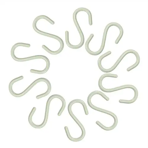 Mini Skater 2.5'' Small Plastic S Shaped Hooks, Multifunctional Portable S Shape Hanging Hooks for Hanging Plants, Kitchen, Bathroom Hook Clothes S-Hooks(10Pcs,Light Green) Mini Skater 2.5'' Small Plastic S Shaped Hooks, Multifunctional Portable S Shape Hanging Hooks for Hanging Plants, Kitchen, Bathroom Hook Clothes S-Hooks(10Pcs,Light Green)