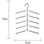 Multilayer Fish Bone Shape Stainless Steel Clothing Storage Racks Clothes Hanger Storage Holder Wardrobe Laundry Drying Rack 2pcs Random Color
