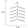 Multilayer Fish Bone Shape Stainless Steel Clothing Storage Racks Clothes Hanger Storage Holder Wardrobe Laundry Drying Rack 2pcs Random Color