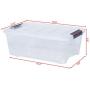 Happygrill 12 Liter Clear Storage Boxes Containers, 12-Pack Stackable Storage Bin for Home & Office
