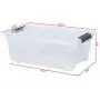 Happygrill 12 Liter Clear Storage Boxes Containers, 12-Pack Stackable Storage Bin for Home & Office